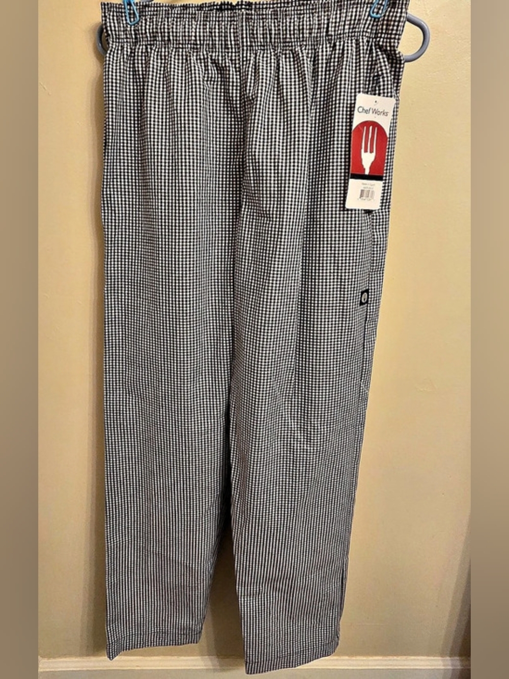 ​NWT Chef Works Baggy Chef Culinary Uniform Pants Checkered Black White Small